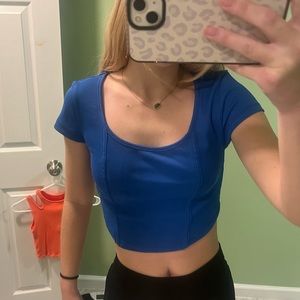 size small blue crop top!